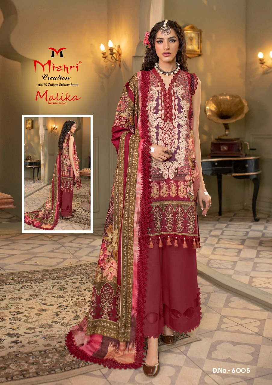Mishri Creation Mallika Vol 6 Karachi Cotton Salwar Suits Wholesaler Surat