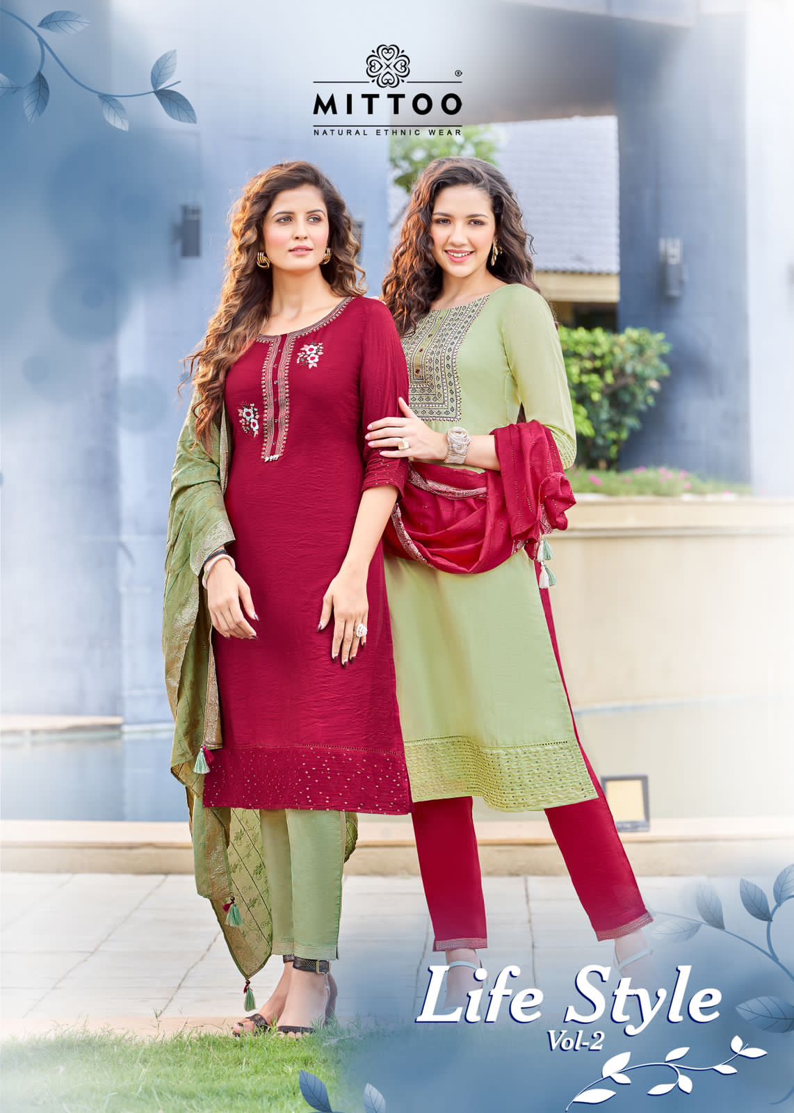 Mitto Life Style Vol 2 Kurti Pant Dupatta 3 Piece Pair At Very Best Online Price Surat Dealer