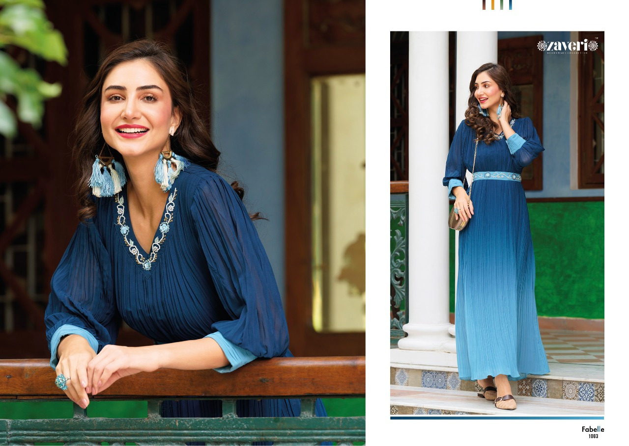 Zaveri Fabelle Heavy Party Wear Gown Online Best Rate Surat