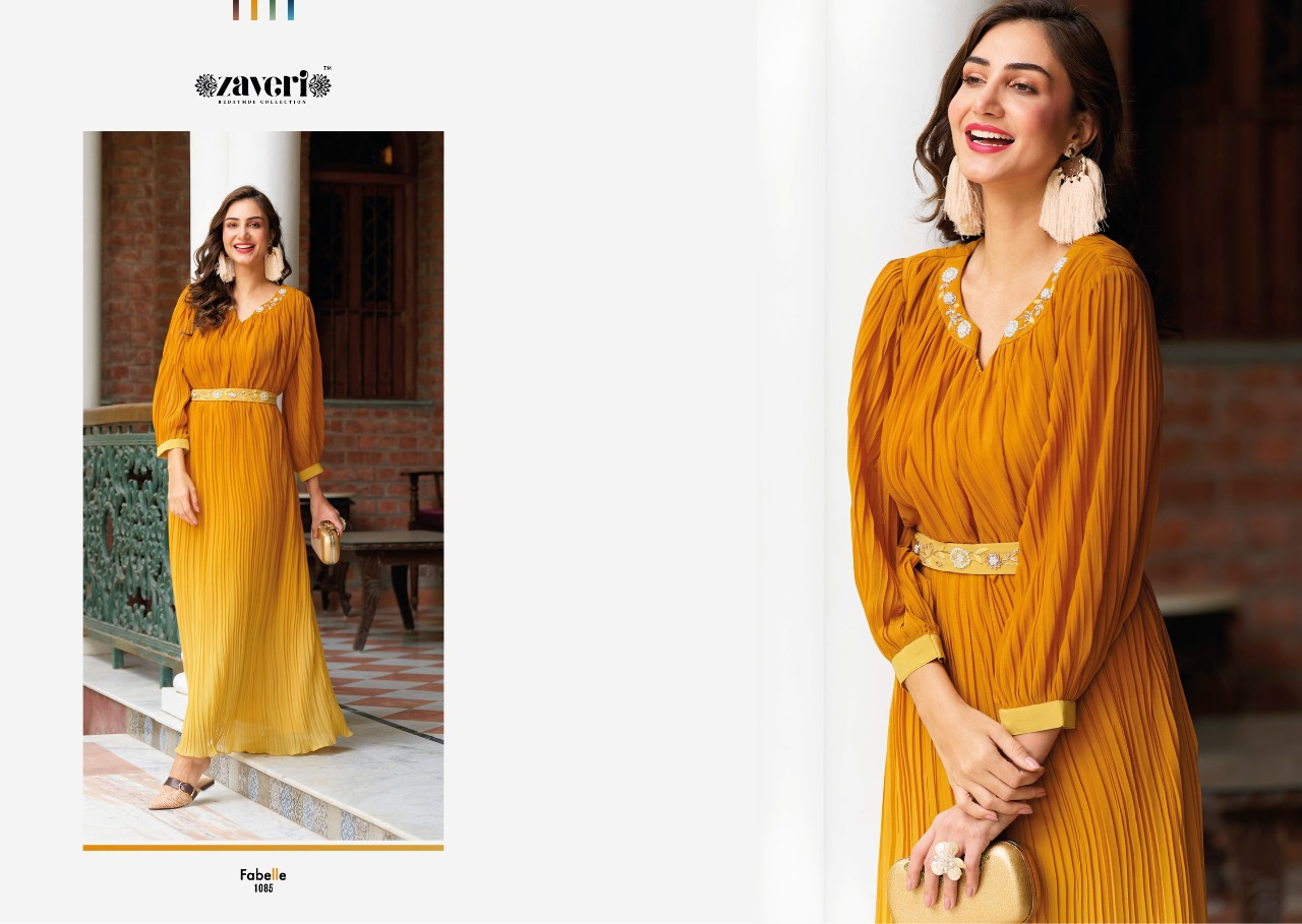 Zaveri Fabelle Heavy Party Wear Gown Online Best Rate Surat