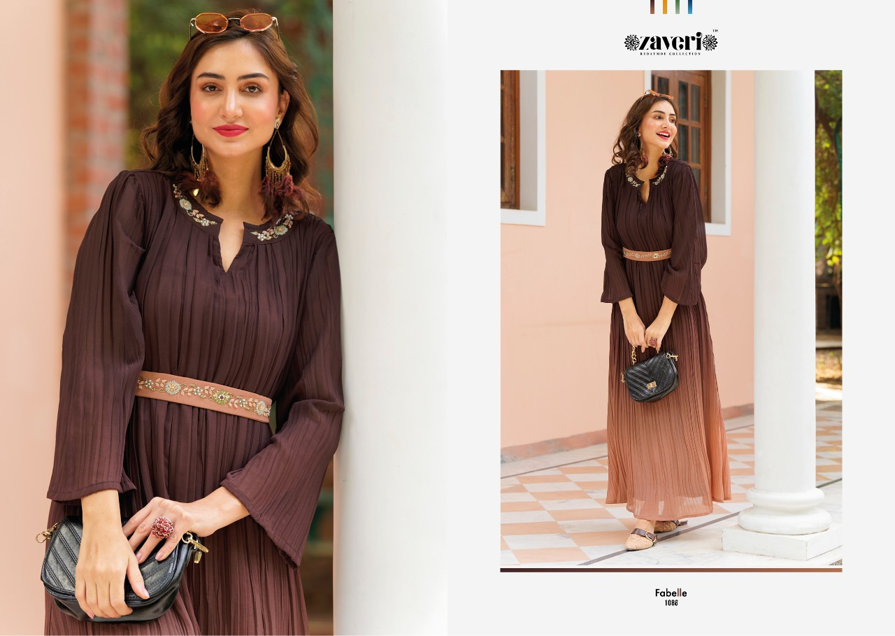 Zaveri Fabelle Heavy Party Wear Gown Online Best Rate Surat