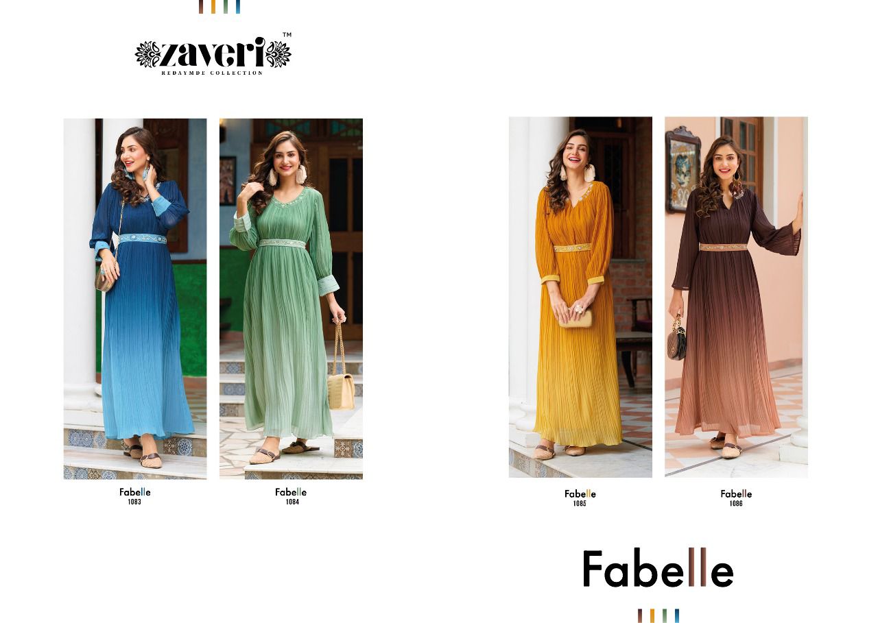Zaveri Fabelle Heavy Party Wear Gown Online Best Rate Surat