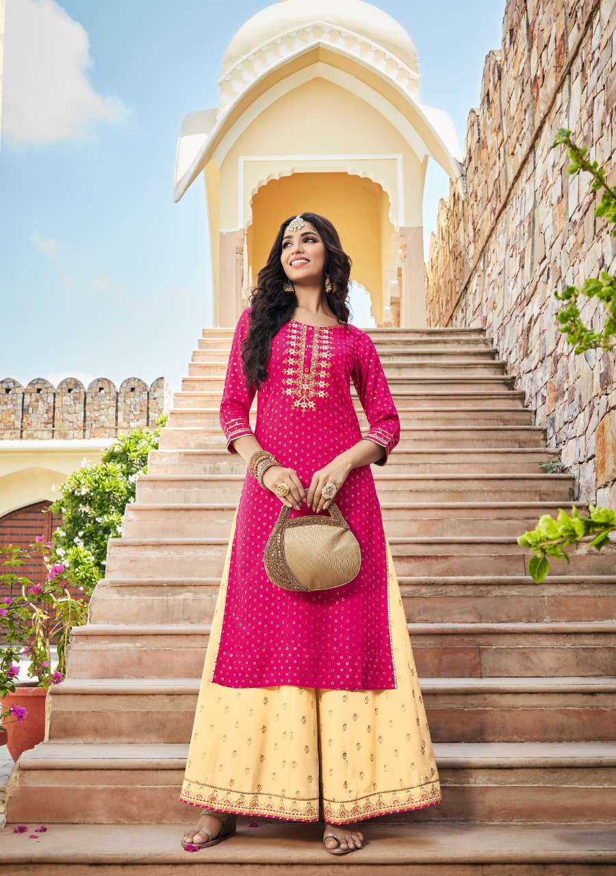 Kajal Style Fashion Label Vol 10 Kurti Plazo Pair Latest Collection Best Price Dealer
