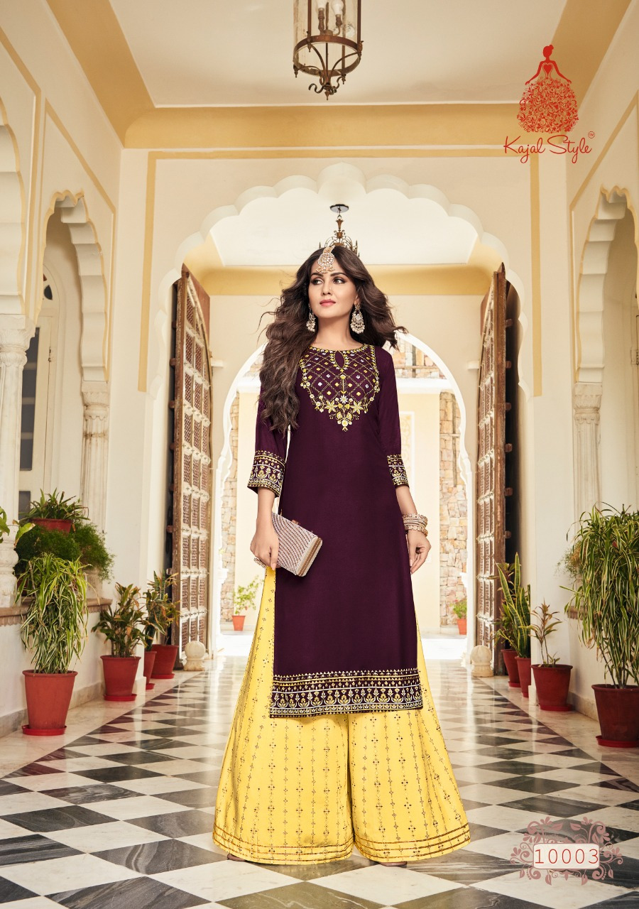 Kajal Style Fashion Label Vol 10 Kurti Plazo Pair Latest Collection Best Price Dealer