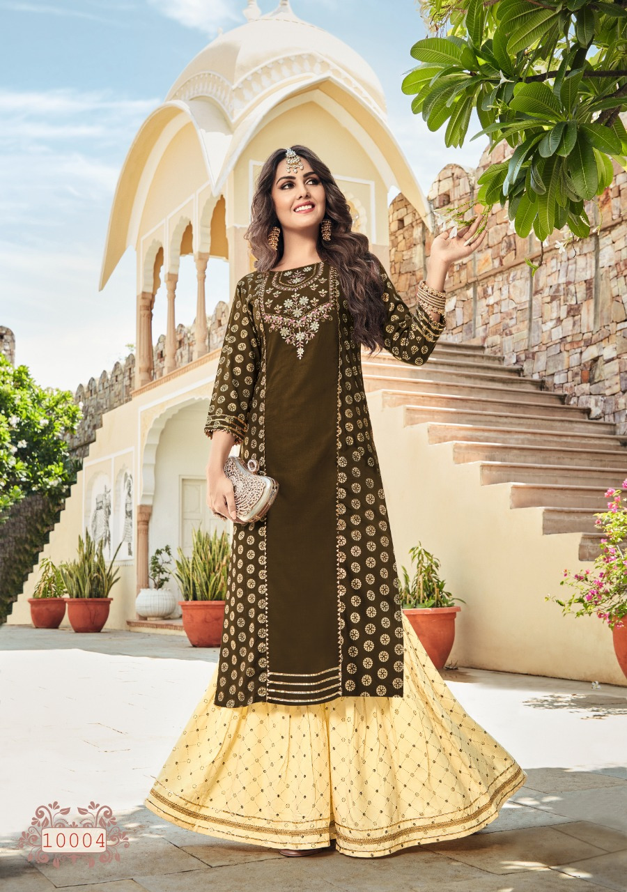 Kajal Style Fashion Label Vol 10 Kurti Plazo Pair Latest Collection Best Price Dealer