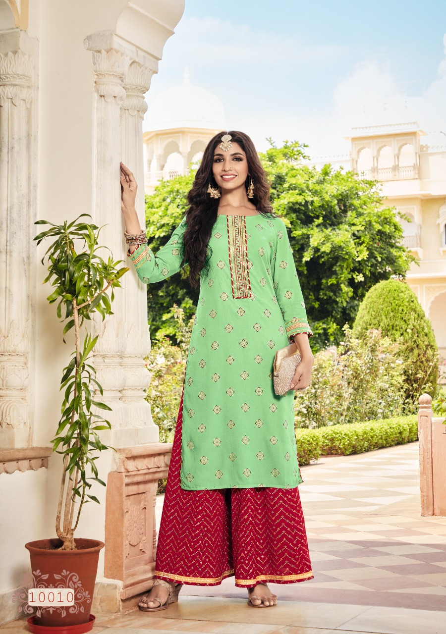 Kajal Style Fashion Label Vol 10 Kurti Plazo Pair Latest Collection Best Price Dealer