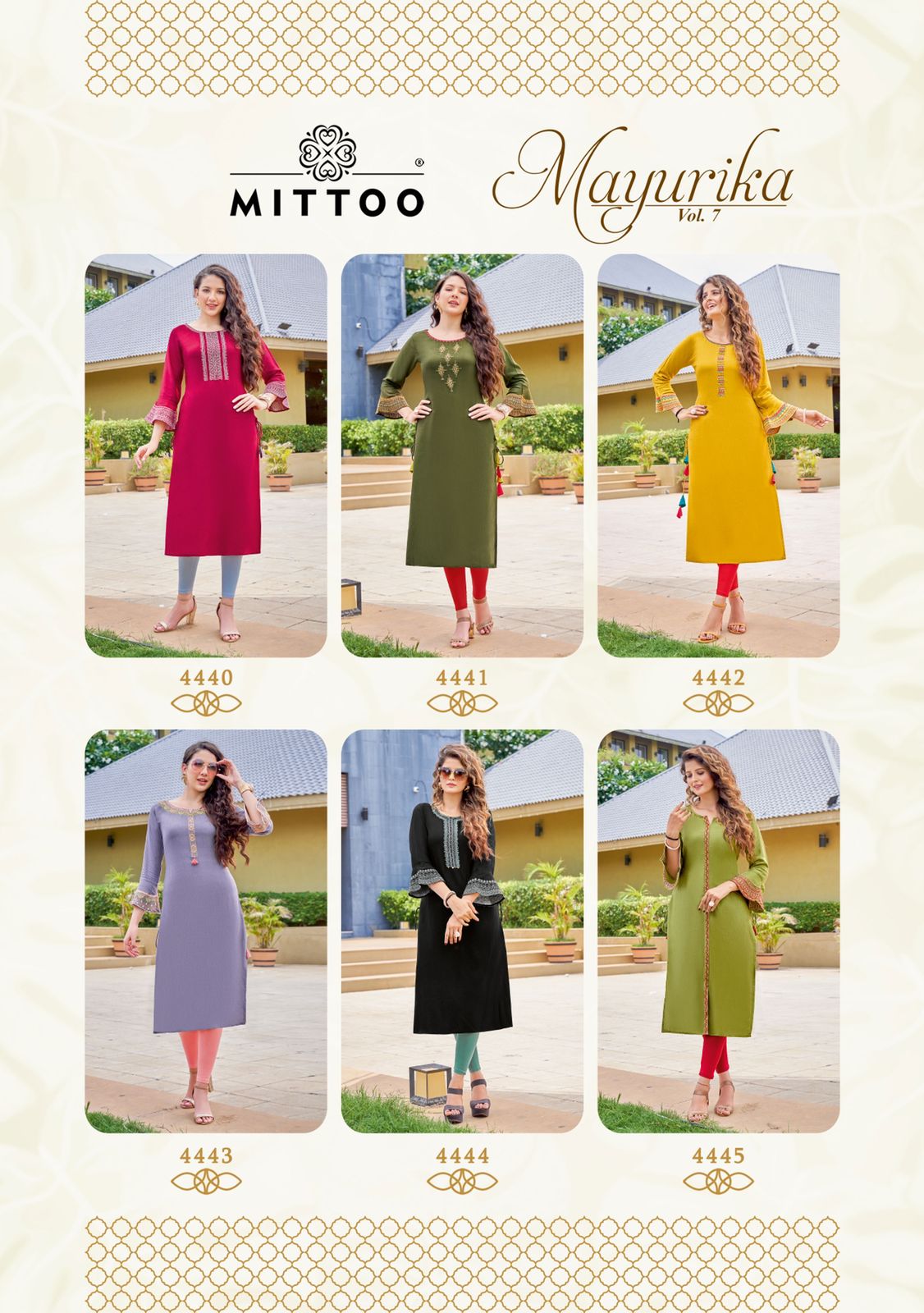 Mittoo Presents Mayurika Vol 7 Fancy Hand Work Designer Kurti Wholesaler Surat