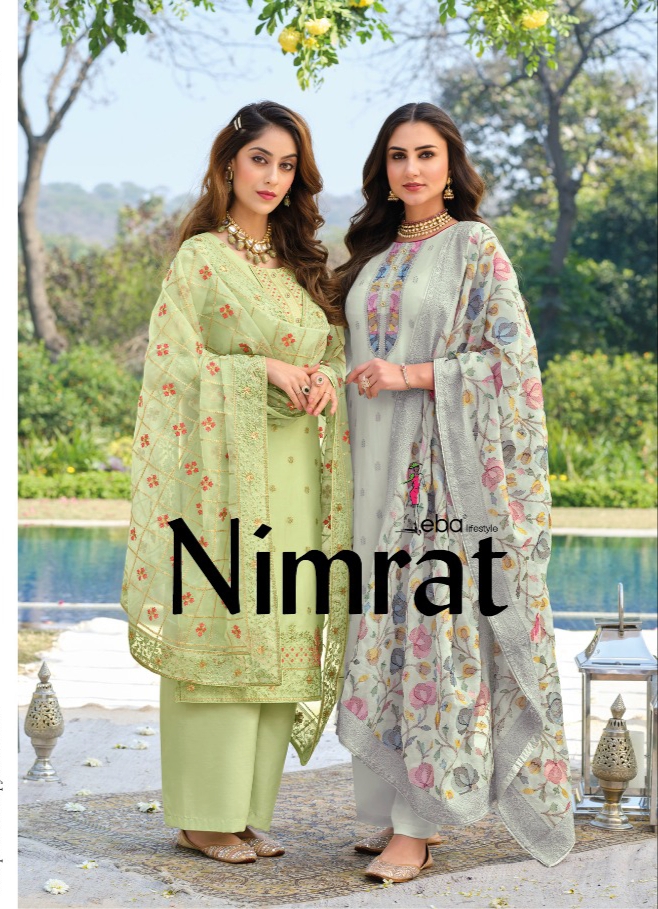 Eba Lifestyle Nimrat Viscose With Heavy Embroidery Designer Salwar Suits Wholesaler Surat