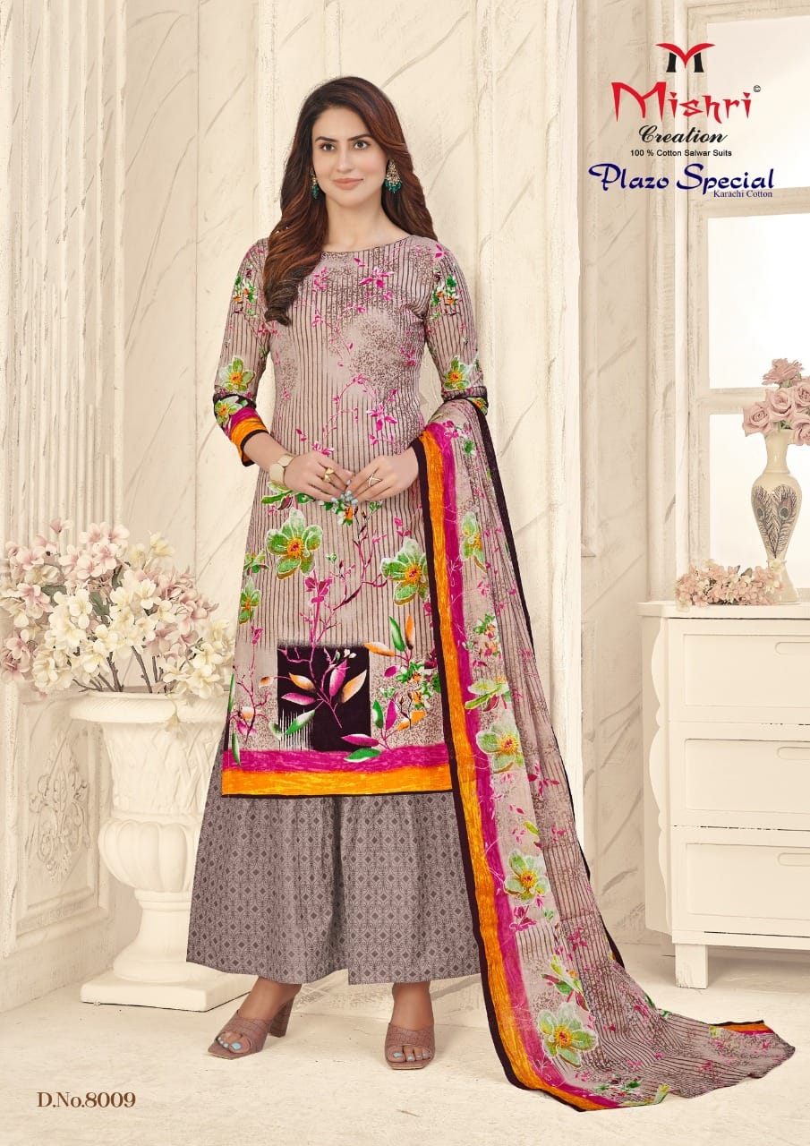 Mishri Creation Plazo Special Vol 8 Cotton Printed Suits Wholesaler Surat