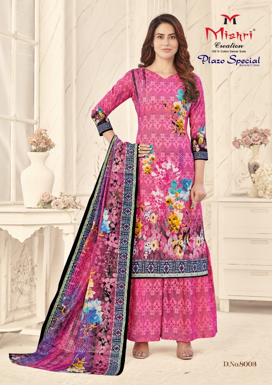 Mishri Creation Plazo Special Vol 8 Cotton Printed Suits Wholesaler Surat