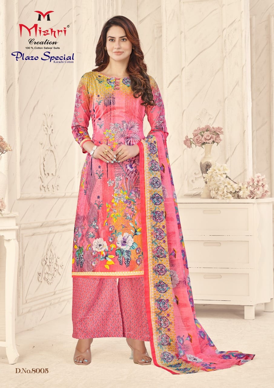 Mishri Creation Plazo Special Vol 8 Cotton Printed Suits Wholesaler Surat