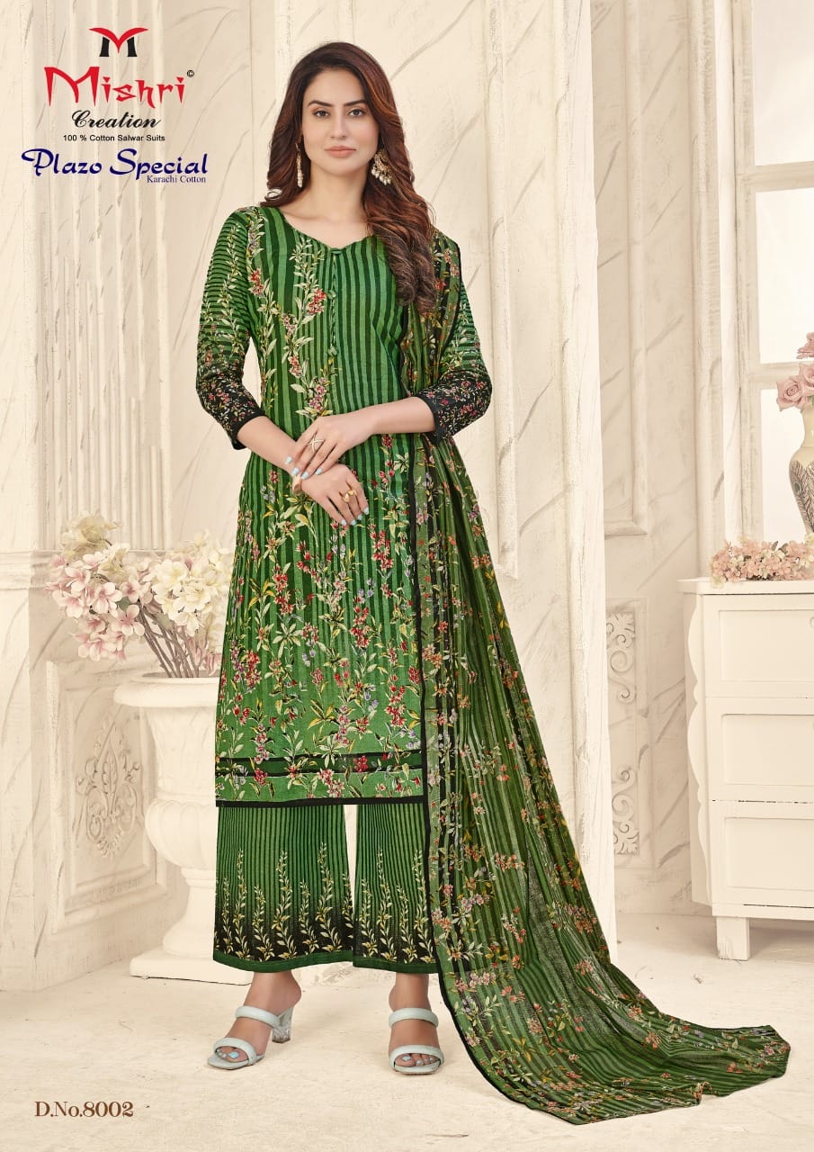 Mishri Creation Plazo Special Vol 8 Cotton Printed Suits Wholesaler Surat