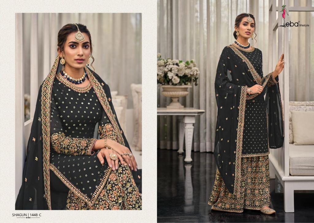 Eba Lifestyle Shagun Color Edition Vol 4 Georgette Embroidery Designer Suits Wholesaler Surat