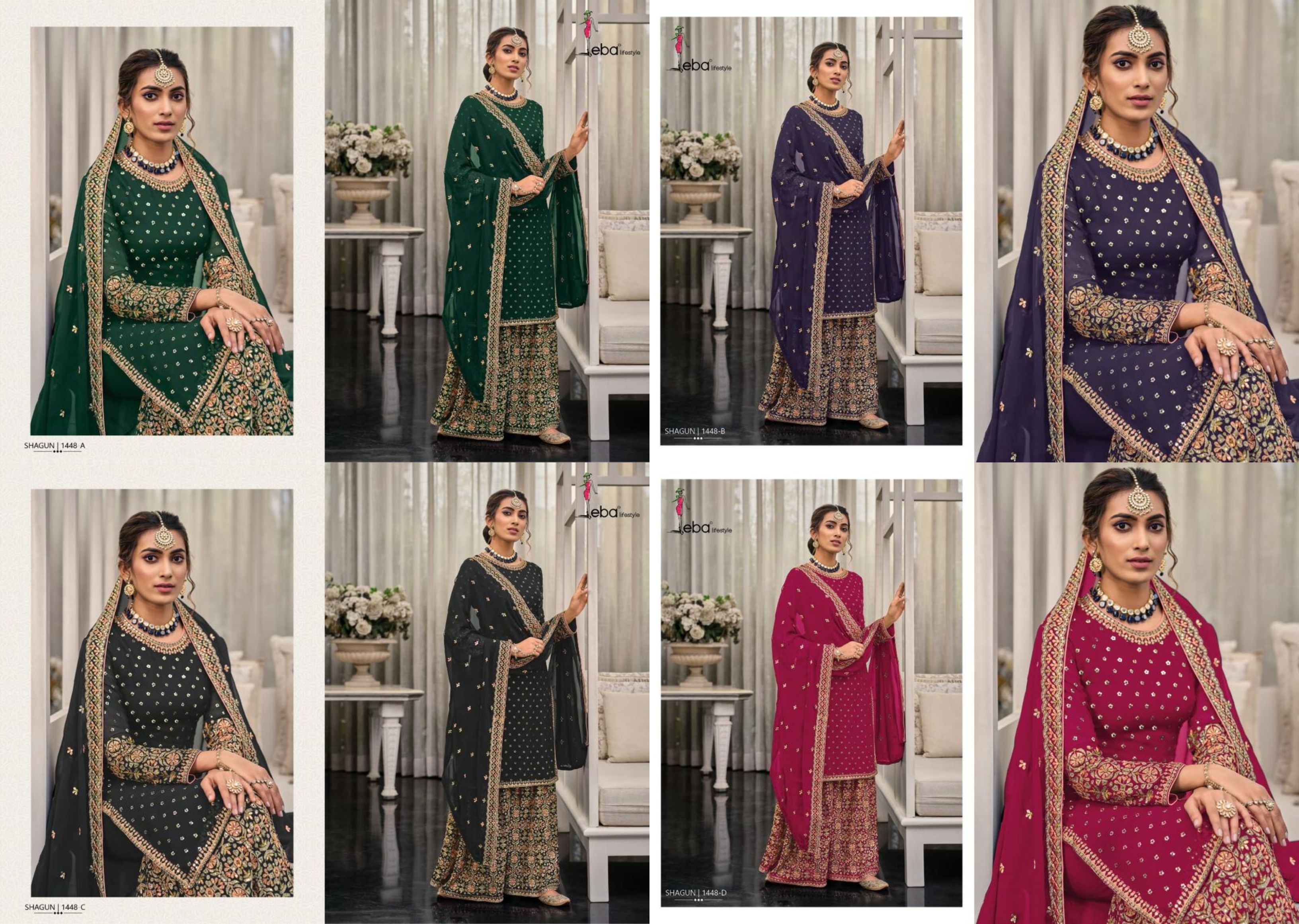 Eba Lifestyle Shagun Color Edition Vol 4 Georgette Embroidery Designer Suits Wholesaler Surat