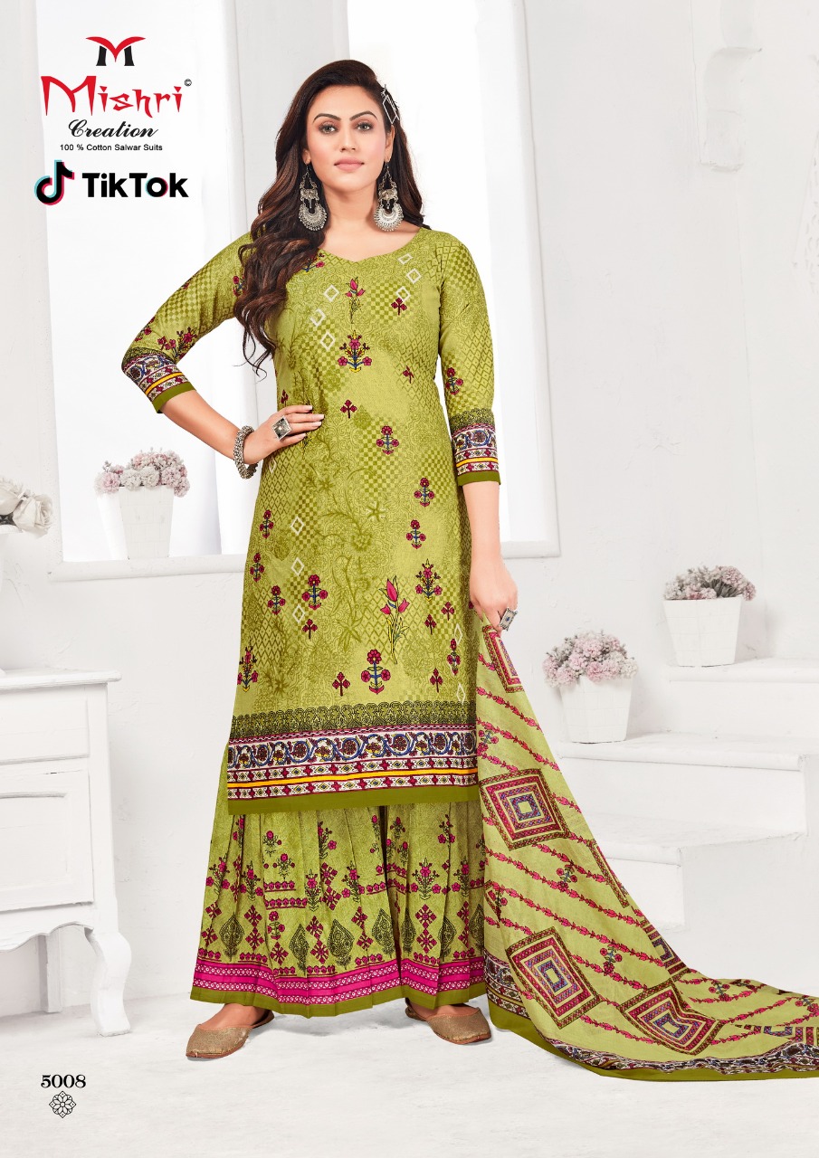 Mishri Creation Tik Tok Vol 5 Cotton Printed Dress Material Wholesaler Surat