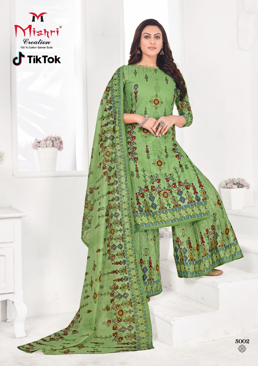 Mishri Creation Tik Tok Vol 5 Cotton Printed Dress Material Wholesaler Surat