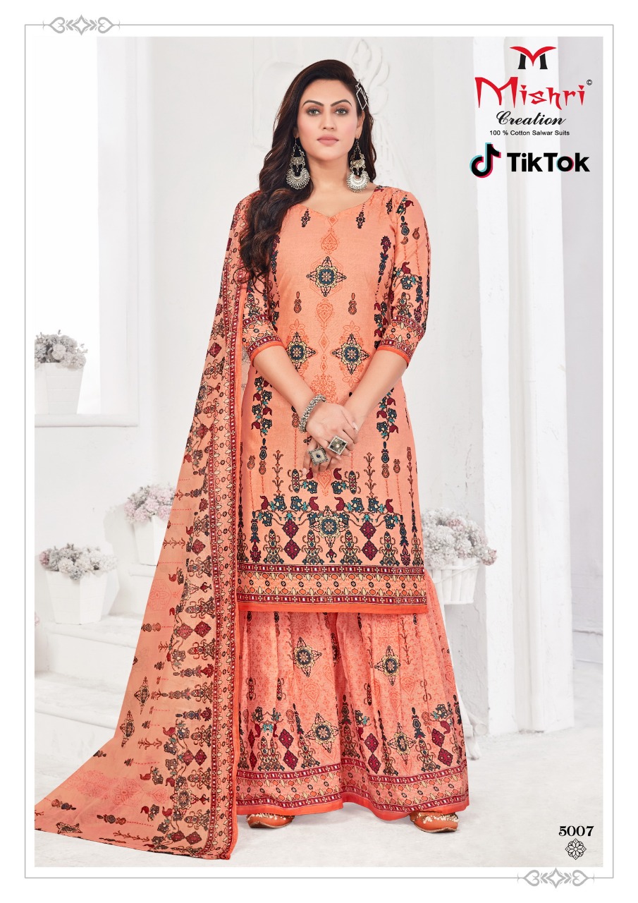 Mishri Creation Tik Tok Vol 5 Cotton Printed Dress Material Wholesaler Surat