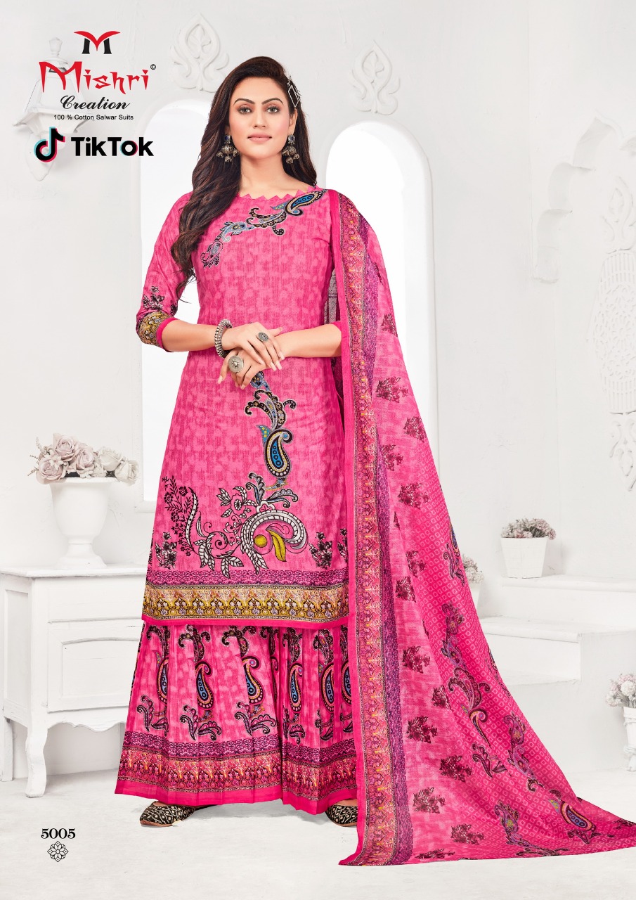 Mishri Creation Tik Tok Vol 5 Cotton Printed Dress Material Wholesaler Surat