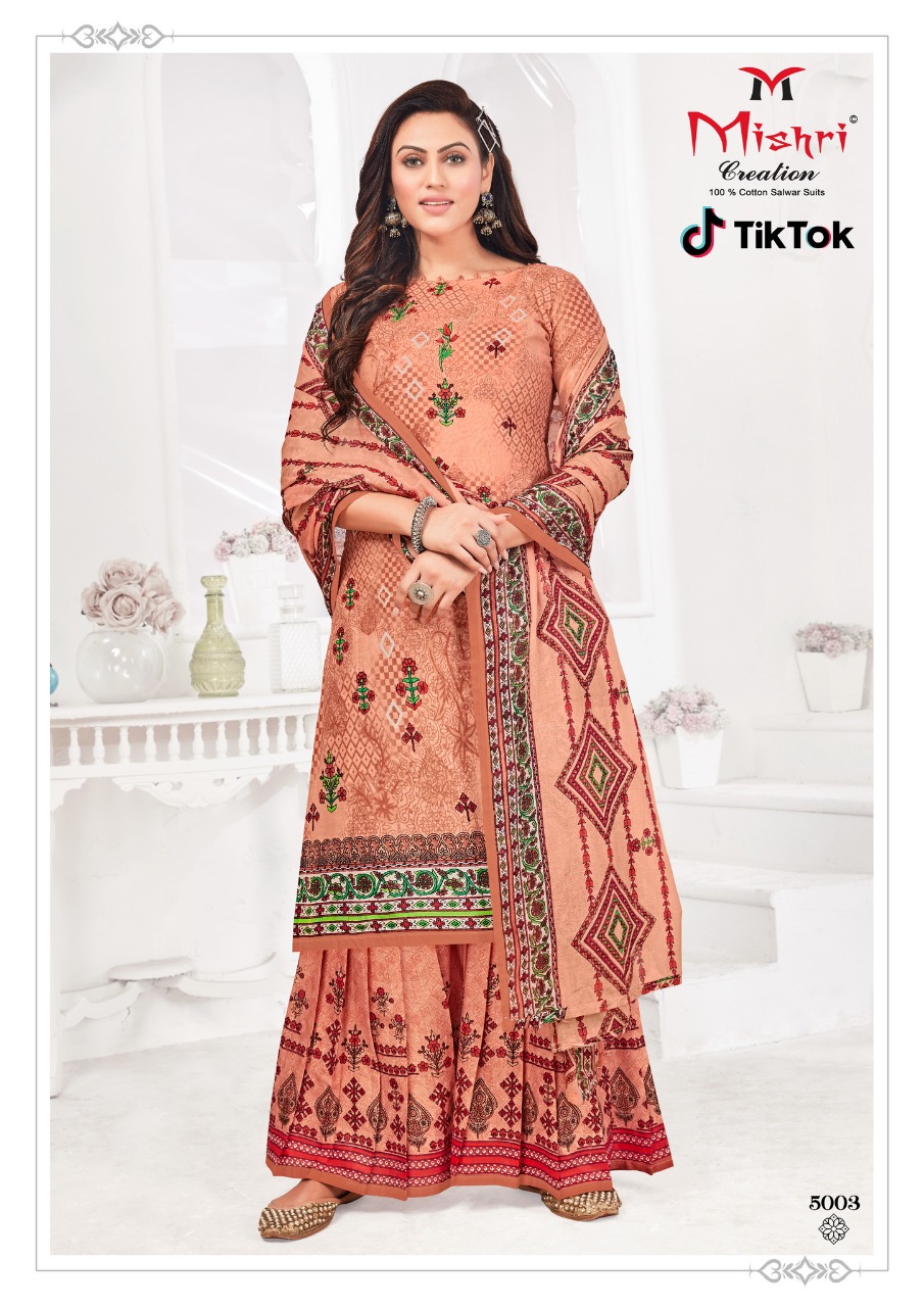 Mishri Creation Tik Tok Vol 5 Cotton Printed Dress Material Wholesaler Surat