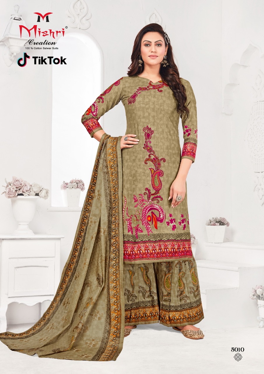 Mishri Creation Tik Tok Vol 5 Cotton Printed Dress Material Wholesaler Surat