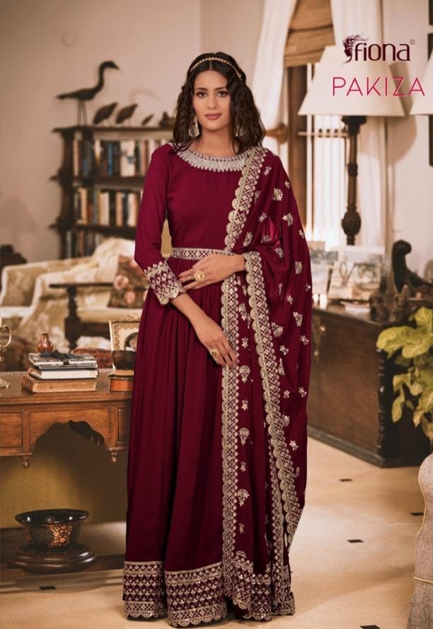 Fiona Pakiza Georgette Beautiful Embroidery Designer Suits Wholesaler Surat