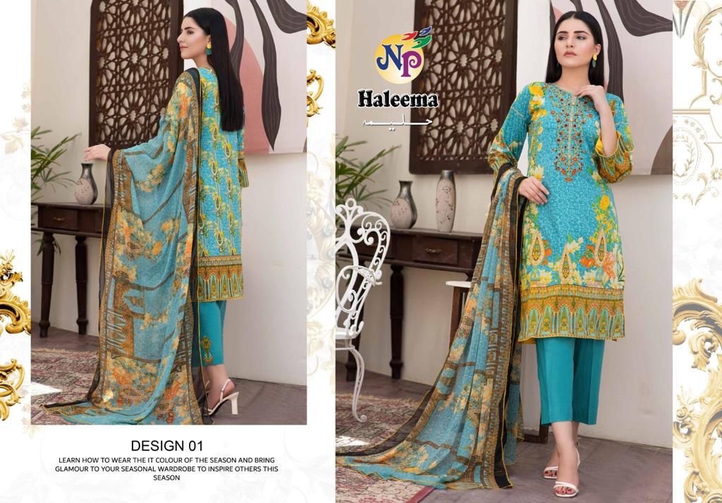 Nand Gopal Haleema Lawn Cotton Print With Embroidery Work Suits Wholesaler Surat