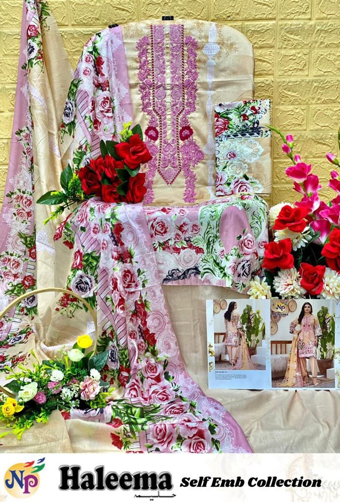 Nand Gopal Haleema Lawn Cotton Print With Embroidery Work Suits Wholesaler Surat