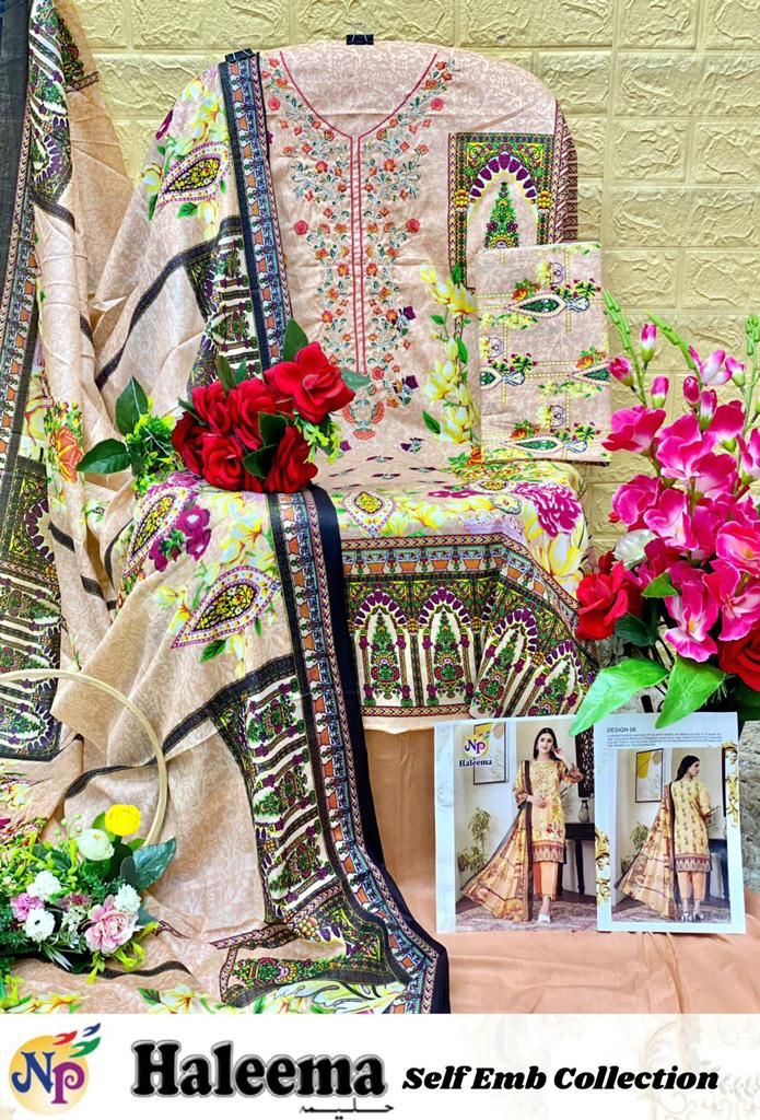 Nand Gopal Haleema Lawn Cotton Print With Embroidery Work Suits Wholesaler Surat