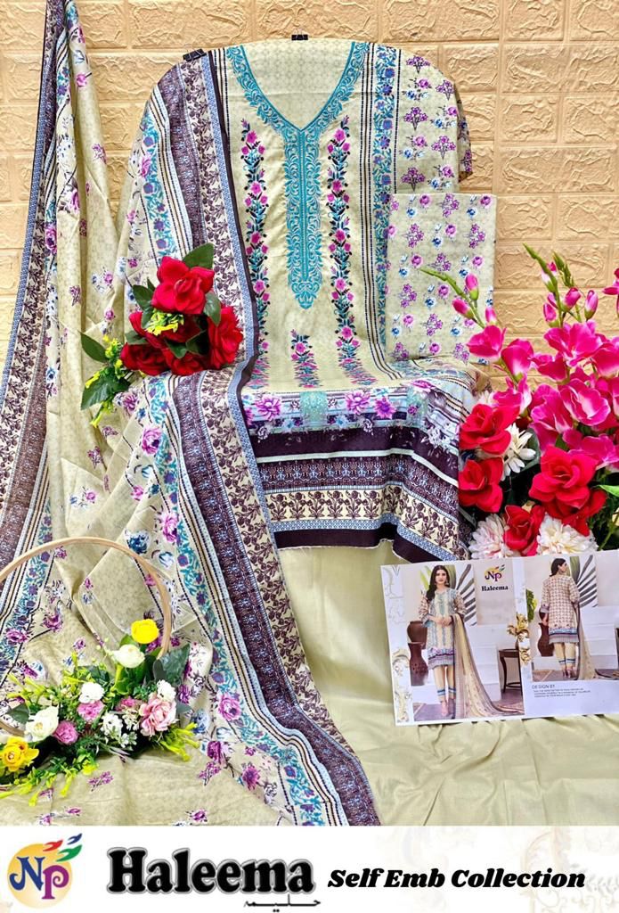 Nand Gopal Haleema Lawn Cotton Print With Embroidery Work Suits Wholesaler Surat
