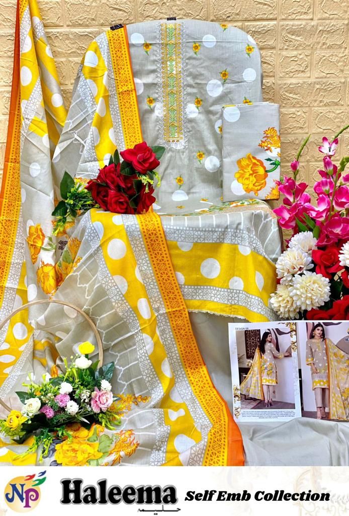 Nand Gopal Haleema Lawn Cotton Print With Embroidery Work Suits Wholesaler Surat
