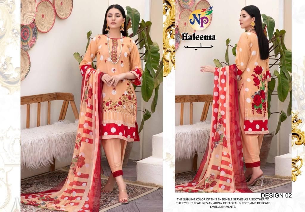 Nand Gopal Haleema Lawn Cotton Print With Embroidery Work Suits Wholesaler Surat