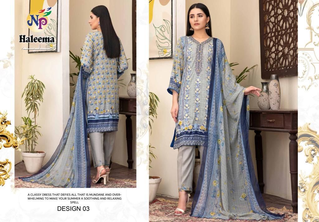 Nand Gopal Haleema Lawn Cotton Print With Embroidery Work Suits Wholesaler Surat