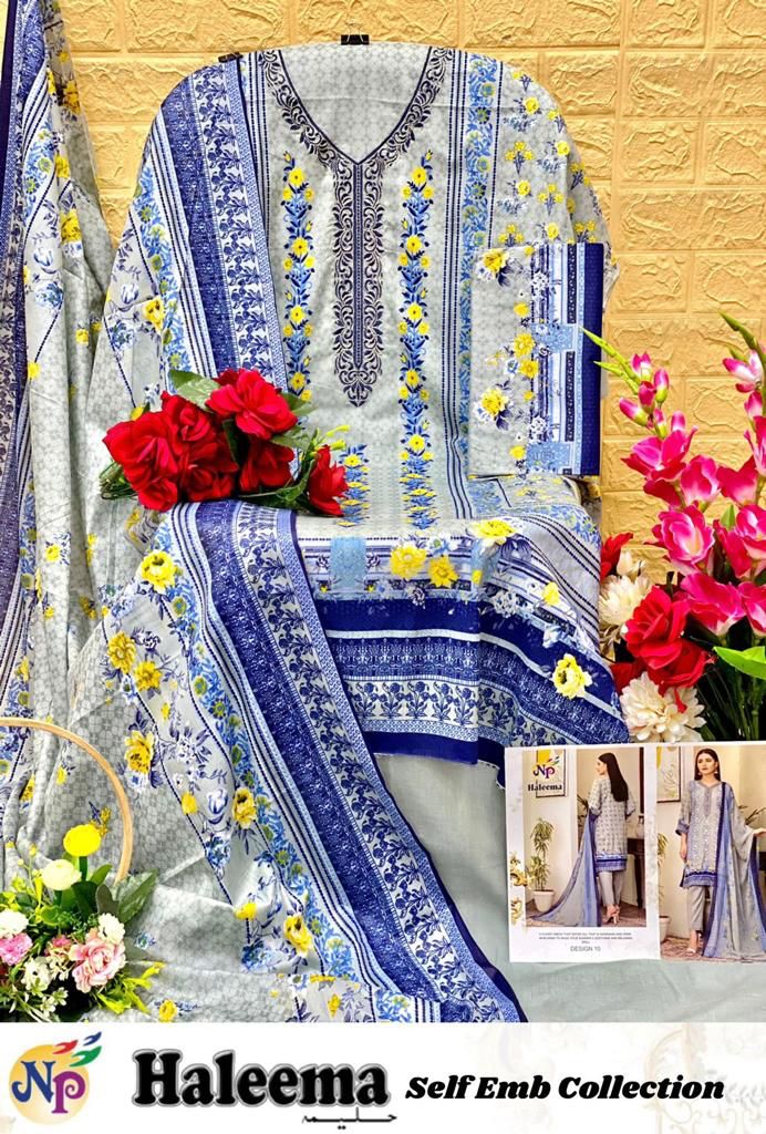 Nand Gopal Haleema Lawn Cotton Print With Embroidery Work Suits Wholesaler Surat