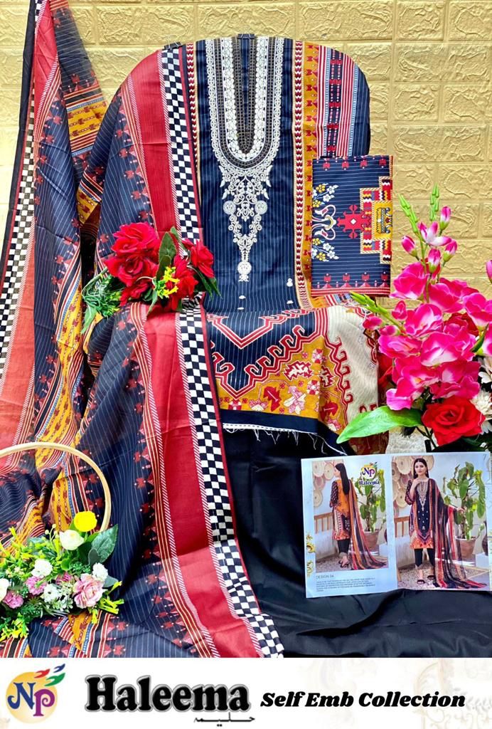 Nand Gopal Haleema Lawn Cotton Print With Embroidery Work Suits Wholesaler Surat