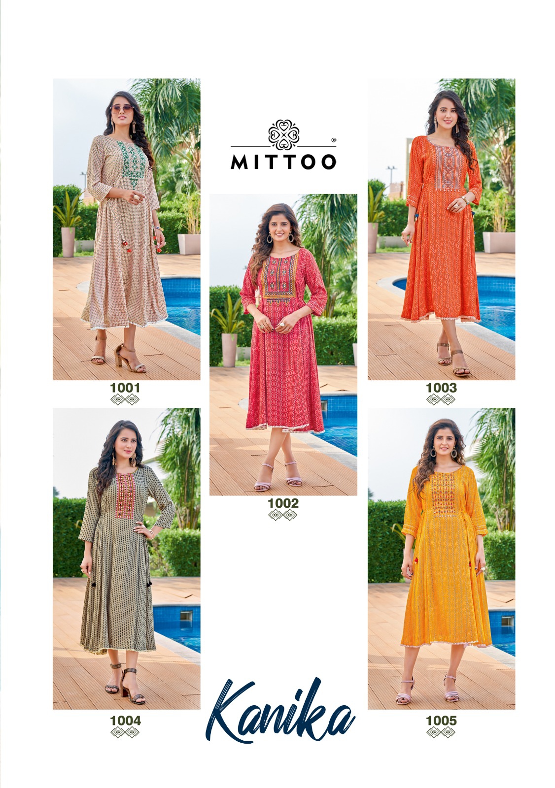 Mittoo Kanika Rayon Printed Fancy Party Wear Kurtis Wholesaler Surat