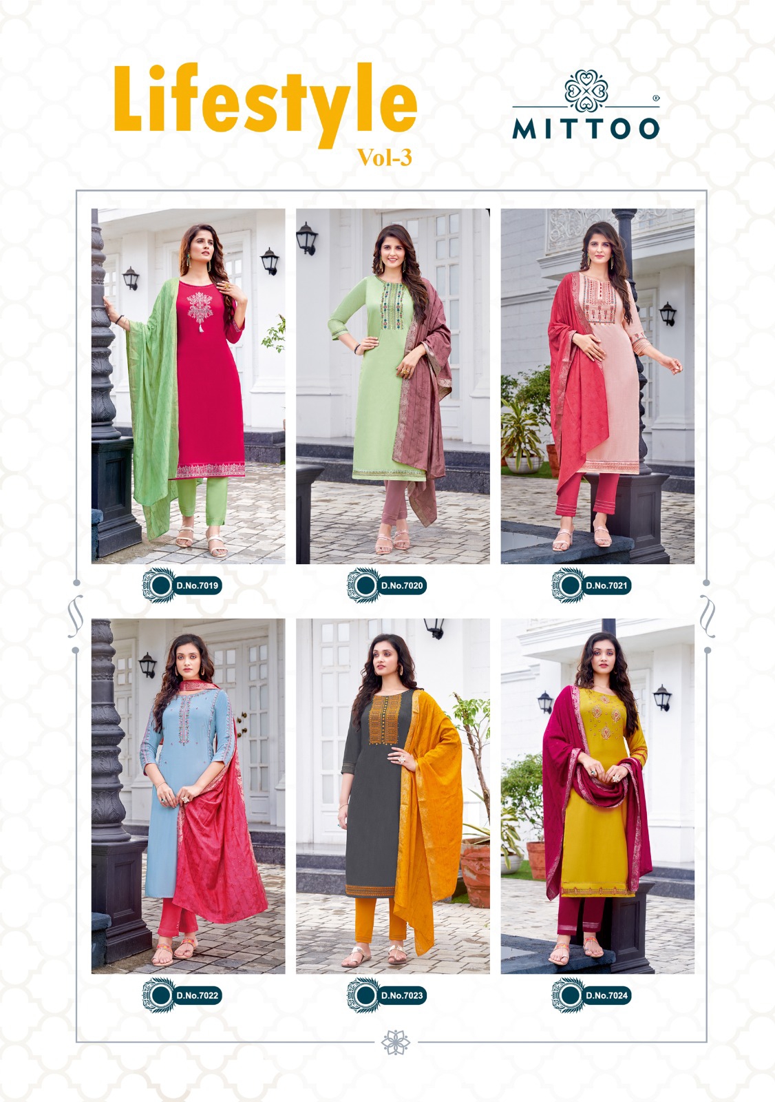 Mittoo Lifestyle Vol 3 Viscose Weaving With Fancy Designer Ready Made Suits Wholesaler Surat