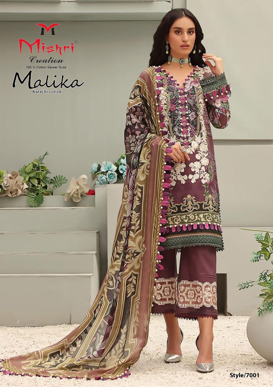 Mishri Creation Mallika Vol 7 Cotton Karachi Style Print Suits Wholesaler Surat
