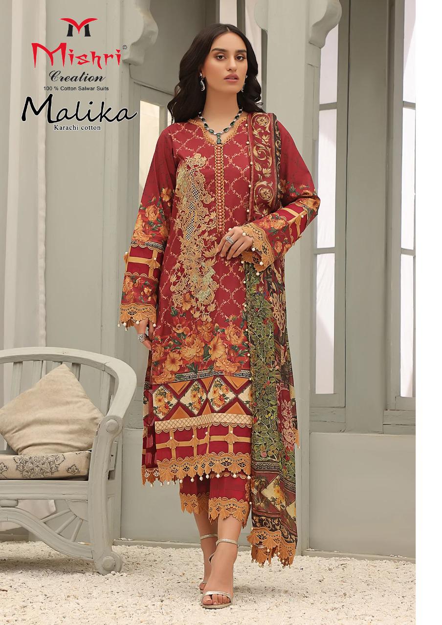 Mishri Creation Mallika Vol 7 Cotton Karachi Style Print Suits Wholesaler Surat