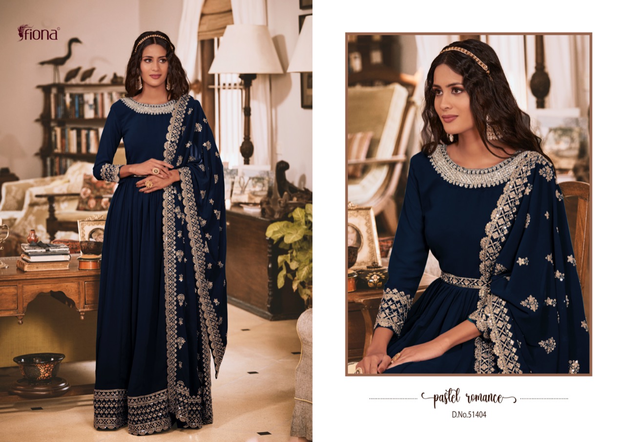 Fiona Pakiza Georgette Beautiful Embroidery Designer Suits Wholesaler Surat