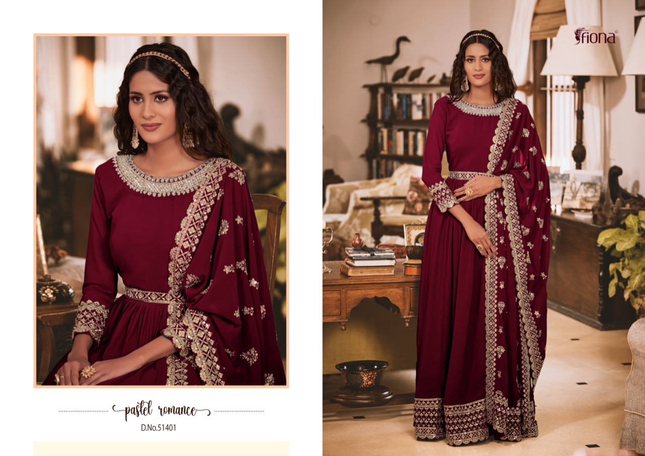 Fiona Pakiza Georgette Beautiful Embroidery Designer Suits Wholesaler Surat