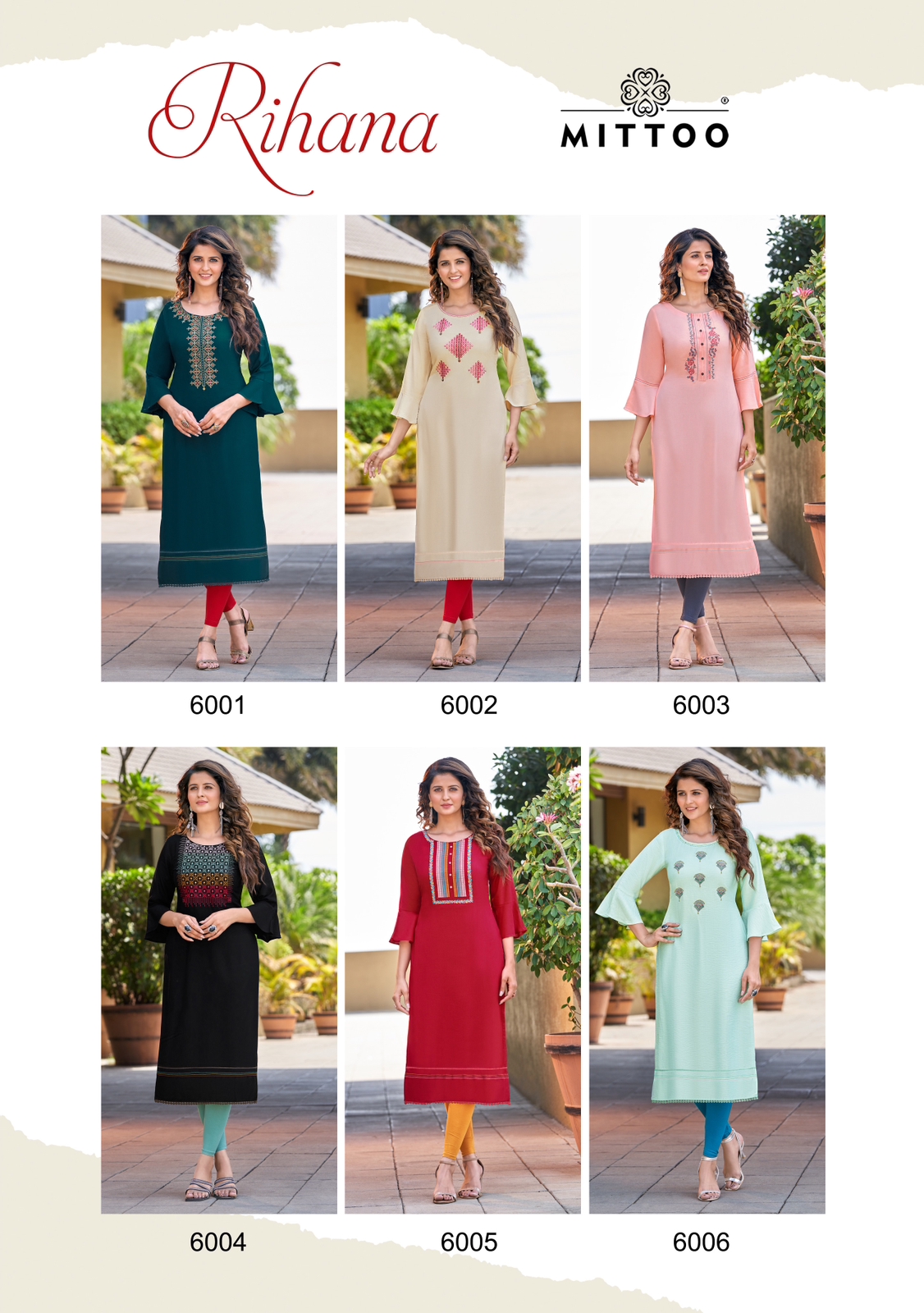 Mittoo Rihana Rayon Fancy Designer Straight Pattern Kurtis Wholesaler Surat