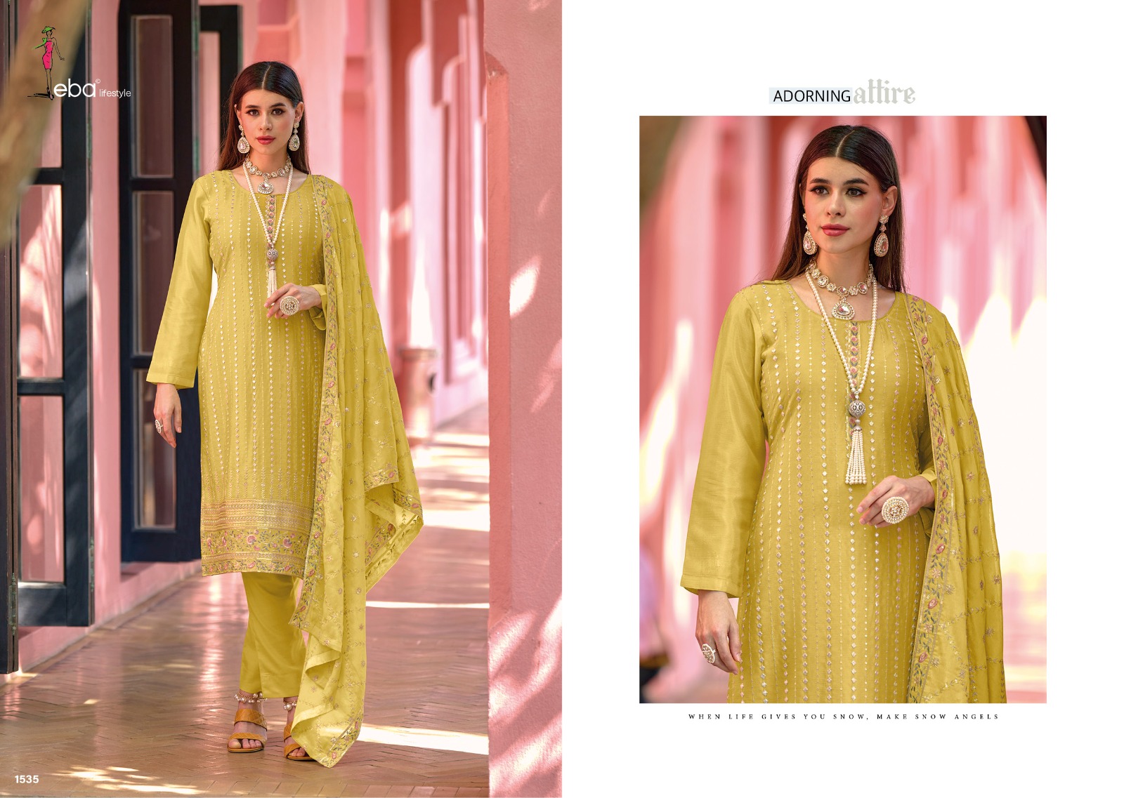 Eba Lifestyle Sisa Vol 2 Georgette Heavy Embroidery Designer Fancy Suits Wholesaler Surat