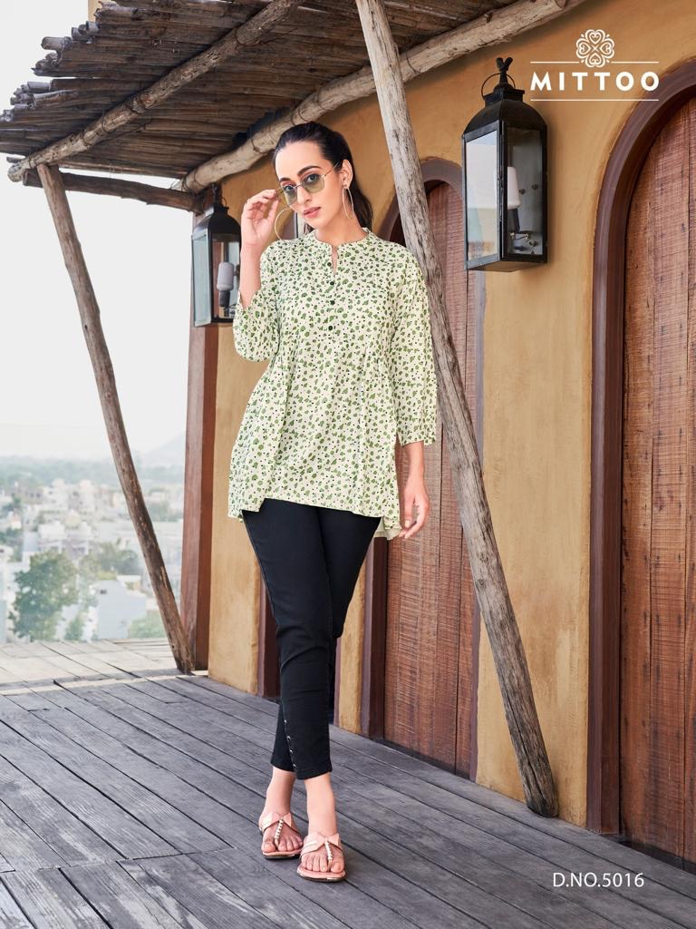 Mittoo Victoria Vol 3 Rayon Print Fancy Casual Wear Tops Wholesaler Surat