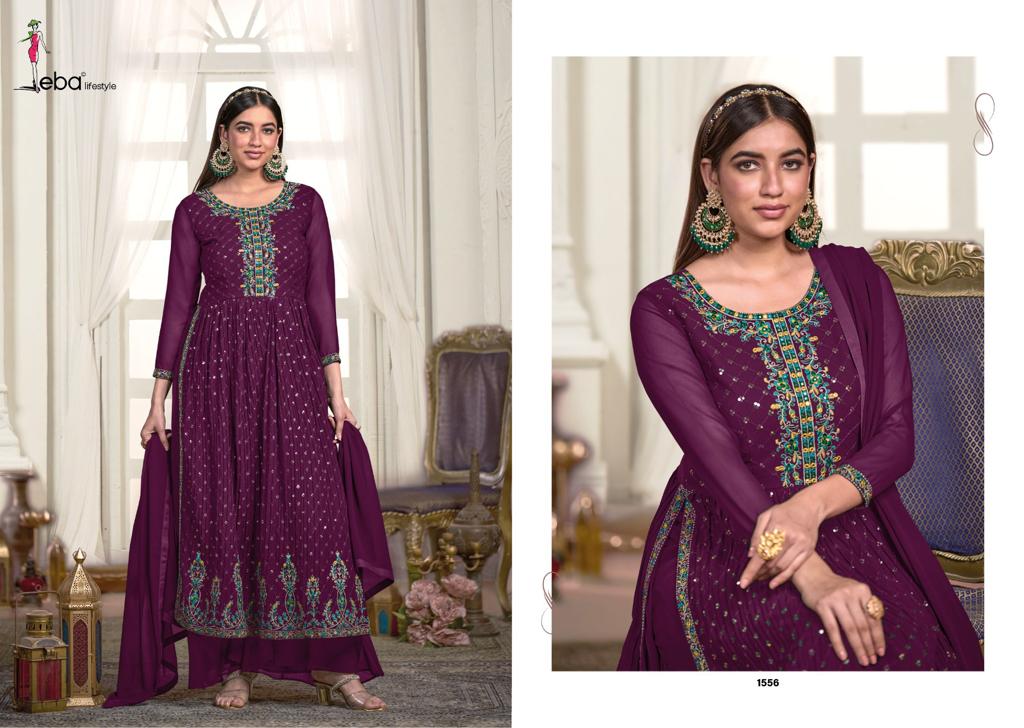 Eba Lifestyle Liana Georgette With Beautiful Emboidery Designer Ready Made Suits Wholesaler Surat