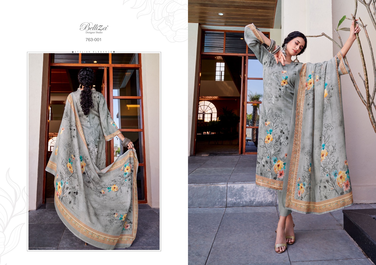 BELLIZA DESIGNER STUDIO AUTOGRAPH COTTON DESIGNER  SUIT