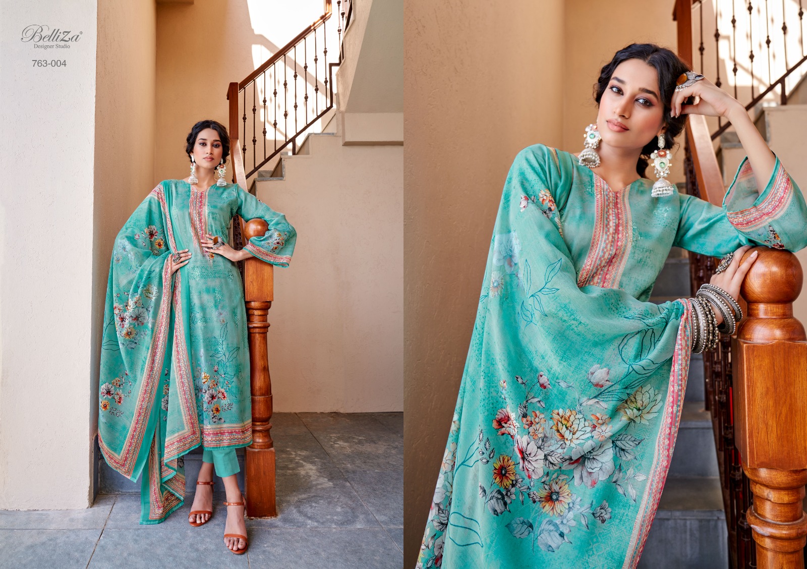 BELLIZA DESIGNER STUDIO AUTOGRAPH COTTON DESIGNER  SUIT