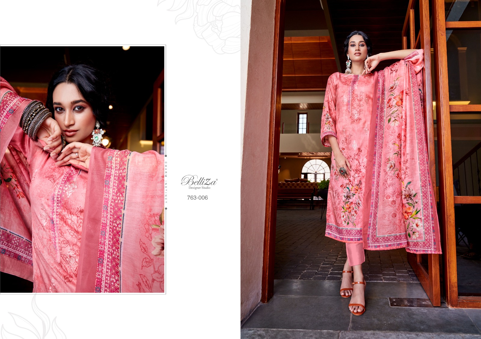 BELLIZA DESIGNER STUDIO AUTOGRAPH COTTON DESIGNER  SUIT