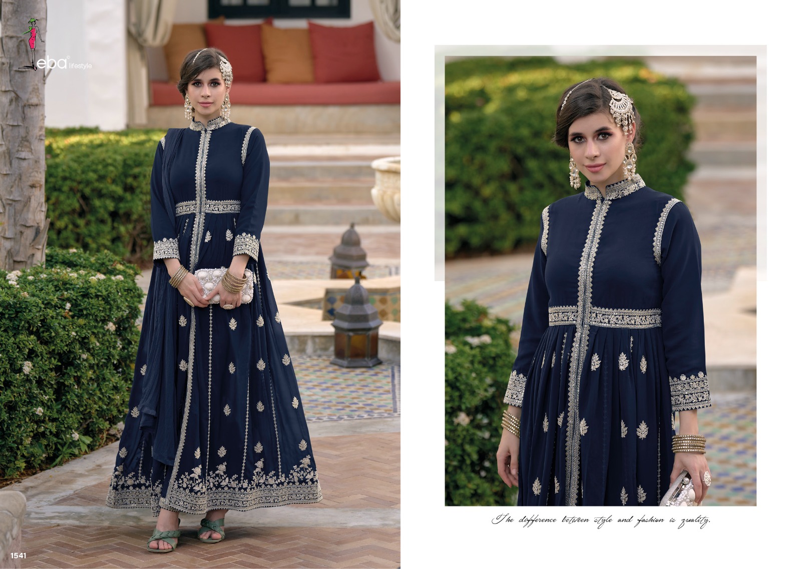 Eba Lifestyle Gulmeena Georgette With Heavy Embroidery Designer Salwar Suits Wholesaler Surat