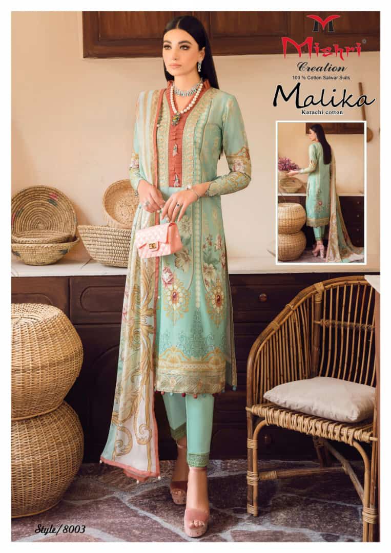 Mishri Creation Mallika Vol 8 Printed Cotton Salwar Suits Wholesaler Surat