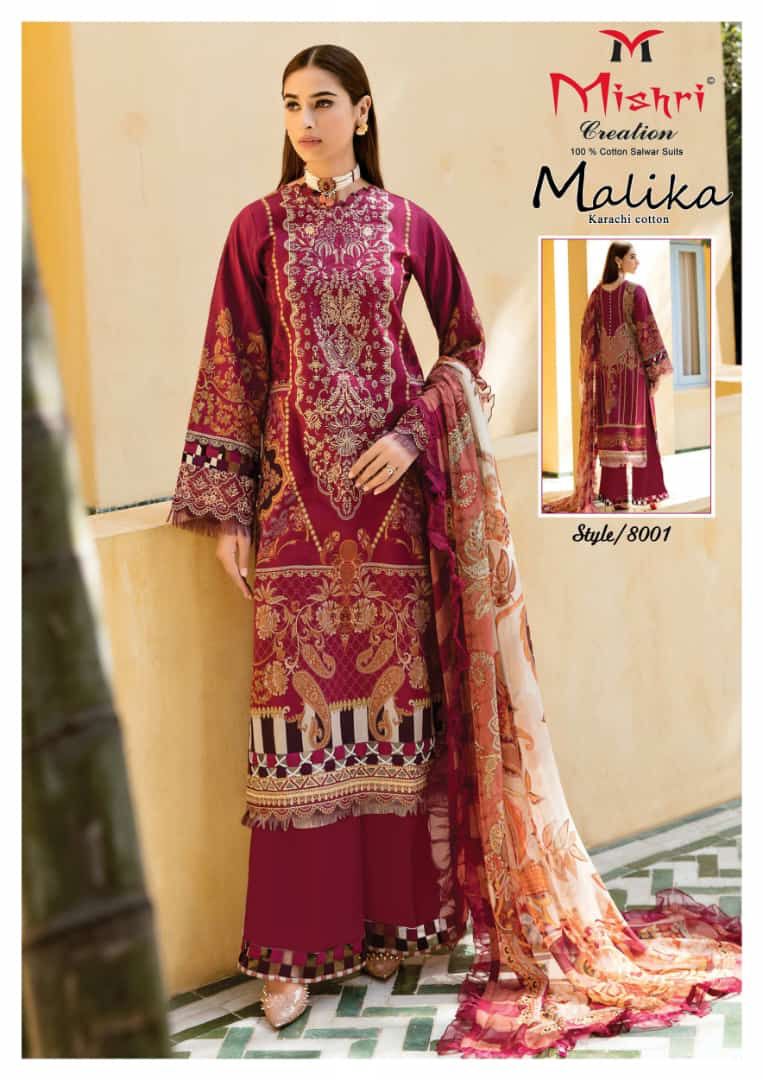 Mishri Creation Mallika Vol 8 Printed Cotton Salwar Suits Wholesaler Surat